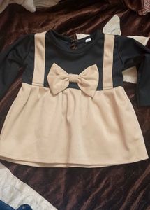 Stylish Two-Tone Mini Dress