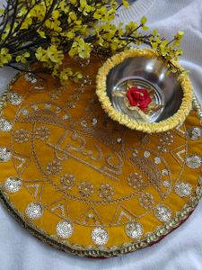 Aesthetic haldi platter
