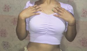 Lilac Ruched Puff Sleeve Top