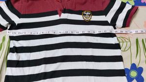 Mens Half Sleeves Polo Neck Striper Tshirt