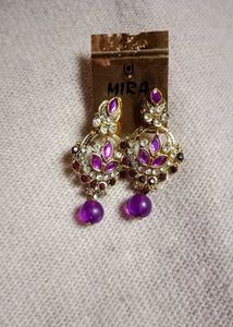 Pretty purple stone earrings
