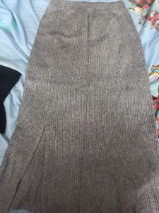Set Of 2 - Black &amp; Grey Skirts Woollen