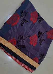 Elegant Purple &amp; Red Saree