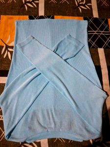 Blue Flared Sleeve Top