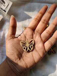Small Cute Butterfly Mdf Cutouts For Crafts, Scrapbooking,Decor (Pack Of 7)