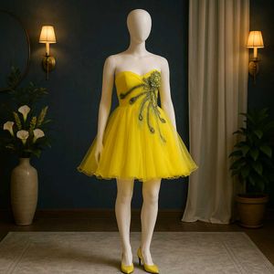 Yellow Embroidered Dress Price Drop 🎉🎊