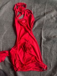 Red Bodycon flower Dress