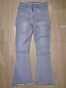 blue denim bootcut jeans