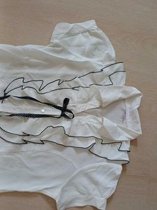 Cute Ruffle Blouse with Bow