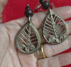 3 Pair Dokra Earrings