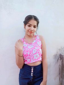 white &amp;pink flower printed top