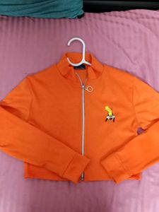 Orange Goofy Zip-Up Jacket