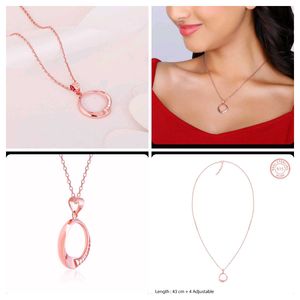 Giva Rose Gold Circle Of Love Pendant W Link Chain
