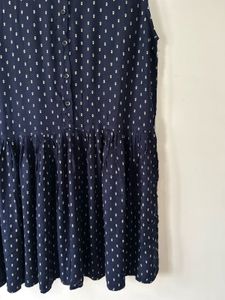 Navy Blue Casual Mini Collar Dress