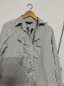 Ralph Lauren Ruffle Front Blouse🤍