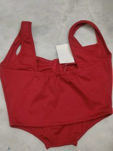 Red Bustier Corset Top