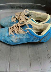 Blue Checkered Soccer Cleats