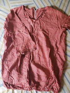 Patterned Top never use cotton to