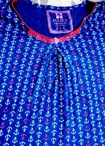 Blue Anchor Print Dress