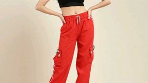 Red Cargo Joggers