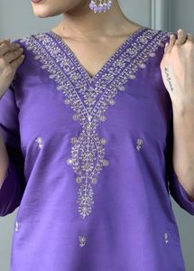 Elegant Purple Kurta Set