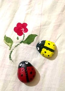 Painted Ladybug &amp; Bee Rocks