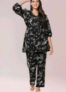 Floral Print Co-ord Kurta Set