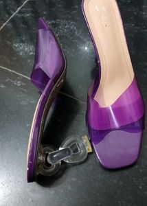 transparent branded unused heels..41