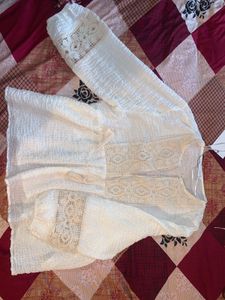 ZARA Boho Embroided Top