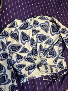 Y2k Lavender Crop Top With Detailings