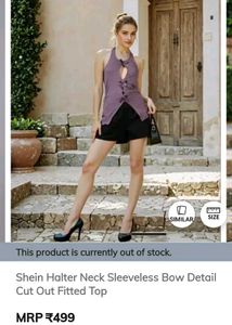 Halter Bow Cutout Top