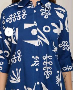 Printed Blue Shirt