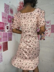 Floral Ruched Mini Dress