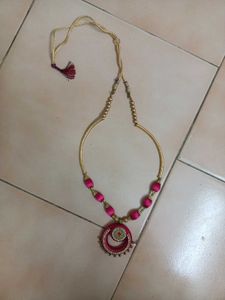 Pink Thread Jewellery Set 💓
