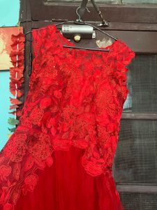 Red Clour Gown New 1 Time Use Only