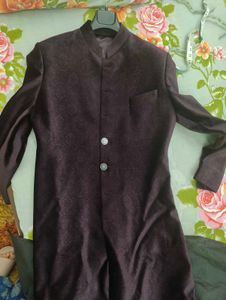 Suede Sherwani
