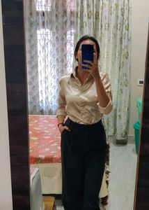 Champagne Satin Shirt