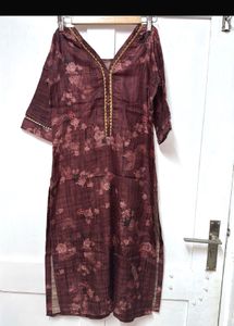 Elegant maroon kurta pant set