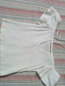 White Flutter Sleeve Top