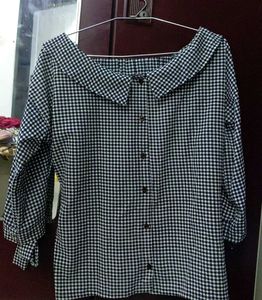 SSS Off shoulder Blouse with Peter Pan Collar