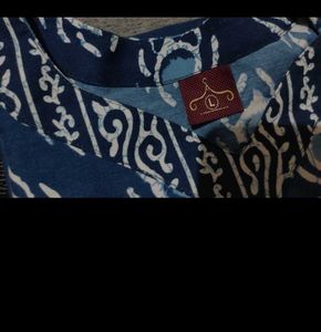 Elegant Blue Printed Kurta Set