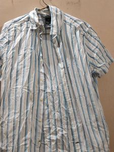 Striped Short Sleeve Button Down
