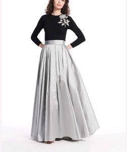 Elegant Silver Maxi Skirt & Top