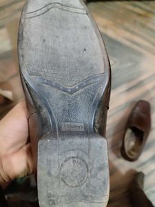 Khadims Brown Leather Loafers(10Size)Very C