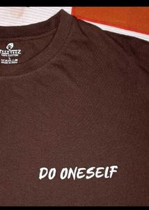 Brown &#39;DO ONESEIF&#39; Graphic Tee