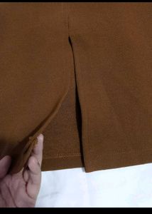 Brown Long Sleeve Dress