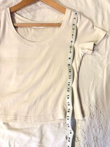 Beautiful Cropped Scoop Neck Tee