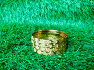 Metal Kangan With Golden Polish