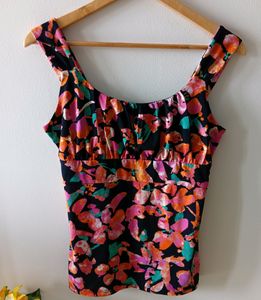 Pretty Ann Taylor Floral Print Top