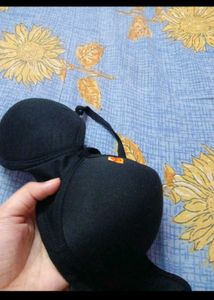 Cotton Padded Black Bra